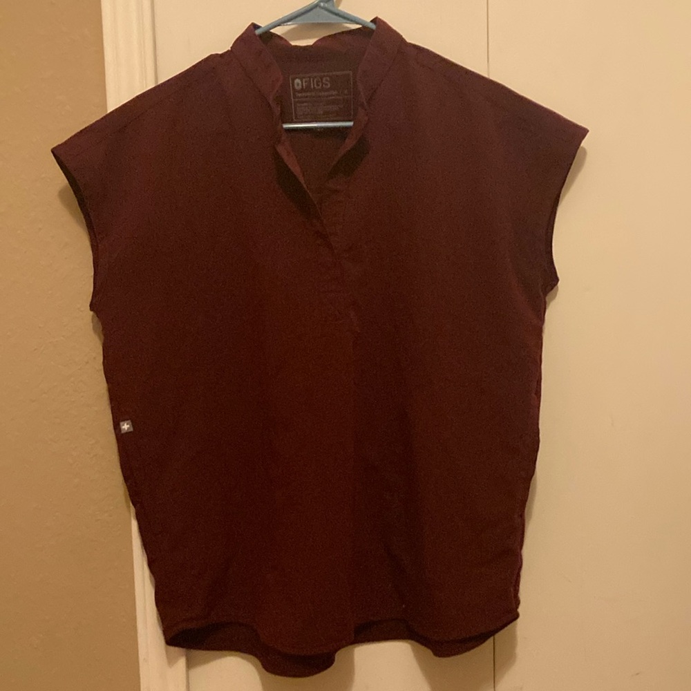 Figs Rafaela Maroon Women's Too Size M